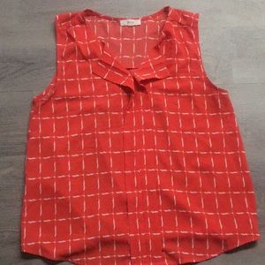 Orange 💕sleeveless blouse
